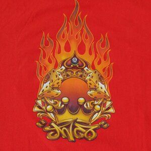 JNCO Vintage Red 8Ball Spades Flames Crown SS Tee Shirt | Y2K | VGUC | XL